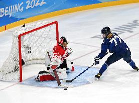 (BEIJING2022)CHINA-BEIJING-OLYMPIC WINTER GAMES-ICE HOCKEY-WOMEN'S QUATERFINALS-FIN VS JPN (CN)