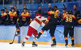 (BEIJING2022)CHINA-BEIJING-OLYMPIC WINTER GAMES-ICE HOCKEY-MEN'S PRELIMINARY-GER VS CHN(CN)