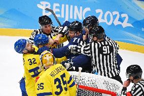 (BEIJING2022)CHINA-BEIJING-OLYMPIC WINTER GAMES-ICE HOCKEY-MEN'S PRELIMINARY-FIN VS SWE(CN)