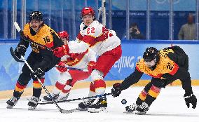 (BEIJING2022)CHINA-BEIJING-OLYMPIC WINTER GAMES-ICE HOCKEY-MEN'S PRELIMINARY-GER VS CHN(CN)