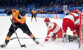 (BEIJING2022)CHINA-BEIJING-OLYMPIC WINTER GAMES-ICE HOCKEY-MEN'S PRELIMINARY-GER VS CHN(CN)