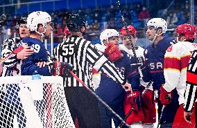 (BEIJING2022)CHINA-BEIJING-OLYMPIC WINTER GAMES-ICE HOCKEY-MEN'S PRELIMINARY-U.S. VS CHINA (CN)