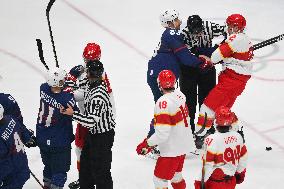 (BEIJING2022)CHINA-BEIJING-OLYMPIC WINTER GAMES-ICE HOCKEY-MEN'S PRELIMINARY-U.S. VS CHINA (CN)