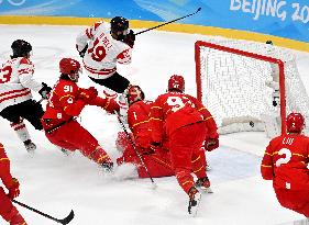 (BEIJING2022)CHINA-BEIJING-OLYMPIC WINTER GAMES-ICE HOCKEY-MEN'S PRELIMINARY-CHN VS CAN(CN)