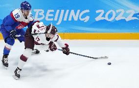 (BEIJING2022)CHINA-BEIJING-OLYMPIC WINTER GAMES-ICE HOCKEY-MEN'S PRELIMINARY-SVK VS LAT(CN)