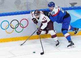 (BEIJING2022)CHINA-BEIJING-OLYMPIC WINTER GAMES-ICE HOCKEY-MEN'S PRELIMINARY-SVK VS LAT(CN)