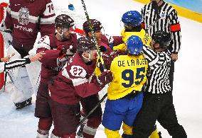 (BEIJING2022)CHINA-BEIJING-OLYMPIC WINTER GAMES-ICE HOCKEY-MEN'S PRELIMINARY-SWEDEN VS LATVIA (CN)