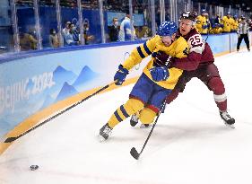 (BEIJING2022)CHINA-BEIJING-OLYMPIC WINTER GAMES-ICE HOCKEY-MEN'S PRELIMINARY-SWEDEN VS LATVIA (CN)