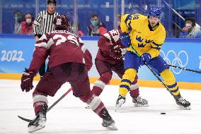 (BEIJING2022)CHINA-BEIJING-OLYMPIC WINTER GAMES-ICE HOCKEY-MEN'S PRELIMINARY-SWEDEN VS LATVIA (CN)