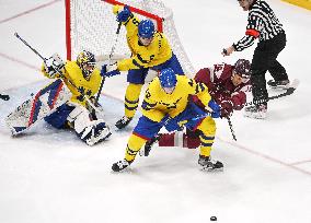 (BEIJING2022)CHINA-BEIJING-OLYMPIC WINTER GAMES-ICE HOCKEY-MEN'S PRELIMINARY-SWEDEN VS LATVIA (CN)