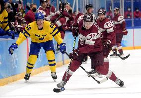 (BEIJING2022)CHINA-BEIJING-OLYMPIC WINTER GAMES-ICE HOCKEY-MEN'S PRELIMINARY-SWEDEN VS LATVIA (CN)