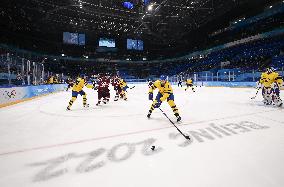 (BEIJING2022)CHINA-BEIJING-OLYMPIC WINTER GAMES-ICE HOCKEY-MEN'S PRELIMINARY-SWEDEN VS LATVIA (CN)