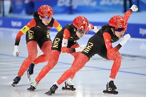 (BEIJING2022)CHINA-BEIJING-OLYMPIC WINTER GAMES-SPEED SKATING-WOMEN'S TEAM PURSUIT (CN)