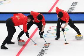 (BEIJING2022)CHINA-BEIJING-WINTER OLYMPIC GAMES-CURLING-MEN'S ROUND ROBIN-CHN VS ROC (CN)