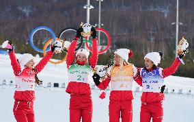 (BEIJING2022)CHINA-ZHANGJIAKOU-OLYMPIC WINTER GAMES-CROSS-COUNTRY SKIING-WOMEN'S 4X5KM RELAY (CN)