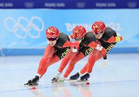 (XHTP)(BEIJING2022)CHINA-BEIJING-OLYMPIC WINTER GAMES-SPEED SKATING-WOMEN'S TEAM PURSUIT (CN)