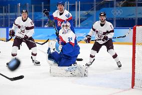 (XHTP)(BEIJING2022)CHINA-BEIJING-OLYMPIC WINTER GAMES-ICE HOCKEY-MEN'S PRELIMINARY-SVK VS LAT(CN)