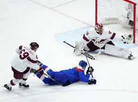 (XHTP)(BEIJING2022)CHINA-BEIJING-OLYMPIC WINTER GAMES-ICE HOCKEY-MEN'S PRELIMINARY-SVK VS LAT(CN)