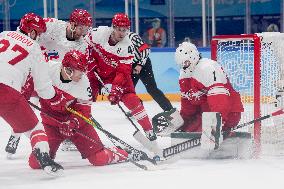 (XHTP)(XHTP)(BEIJING2022)CHINA-BEIJING-OLYMPIC WINTER GAMES-ICE HOCKEY-MEN'S PRELIMINARY ROUND-ROC VS DEN (CN).....