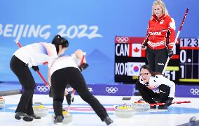 (BEIJING2022)CHINA-BEIJING-WINTER OLYMPIC GAMES-CURLING-WOMEN'S ROUND ROBIN-CAN vs KOR  (CN)