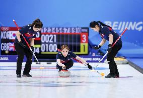 (BEIJING2022)CHINA-BEIJING-WINTER OLYMPIC GAMES-CURLING-WOMEN'S ROUND ROBIN-KOR vs GBR (CN)