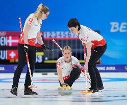 (BEIJING2022)CHINA-BEIJING-WINTER OLYMPIC GAMES-CURLING-WOMEN'S ROUND ROBIN-DEN vs SUI(CN)