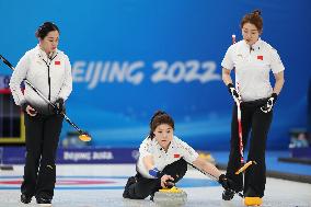 (BEIJING2022)CHINA-BEIJING-WINTER OLYMPIC GAMES-CURLING-WOMEN'S ROUND ROBIN-SWE vs CHN(CN)