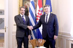 CROATIA-ZAGREB-PM-GREECE-PM-MEETING