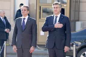 CROATIA-ZAGREB-PM-GREECE-PM-MEETING