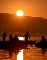 NORTH MACEDONIA-DOJRAN-FISHING