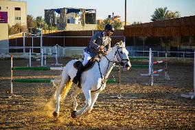 (SP)MIDEAST-GAZA CITY-EQUESTRIAN-COMPETITION