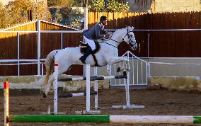 (SP)MIDEAST-GAZA CITY-EQUESTRIAN-COMPETITION