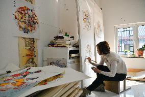 CHINA-TIANJIN-NEW YEAR PAINTINGS-WINTER OLYMPIC GAMES (CN)