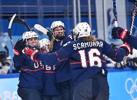 (BEIJING2022)CHINA-BEIJING-OLYMPIC WINTER GAMES-ICE HOCKEY-WOMEN'S PLAYOFF SEMIFINAL-USA VS FIN(CN)