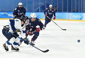 (BEIJING2022)CHINA-BEIJING-OLYMPIC WINTER GAMES-ICE HOCKEY-WOMEN'S PLAYOFF SEMIFINAL-USA VS FIN(CN)