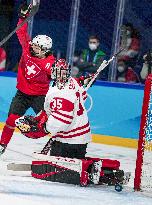 (BEIJING2022)CHINA-BEIJING-OLYMPIC WINTER GAMES-ICE HOCKEY-WOMEN'S PLAYOFF SEMIFINAL-CANADA VS SWITZERLAND (CN)