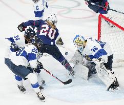 (BEIJING2022)CHINA-BEIJING-OLYMPIC WINTER GAMES-ICE HOCKEY-WOMEN'S PLAYOFF SEMIFINAL-USA VS FIN(CN)