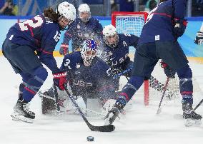 (BEIJING2022)CHINA-BEIJING-OLYMPIC WINTER GAMES-ICE HOCKEY-WOMEN'S PLAYOFF SEMIFINAL-USA VS FIN(CN)