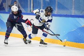 (BEIJING2022)CHINA-BEIJING-OLYMPIC WINTER GAMES-ICE HOCKEY-WOMEN'S PLAYOFF SEMIFINAL-USA VS FIN(CN)