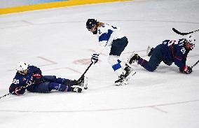 (BEIJING2022)CHINA-BEIJING-OLYMPIC WINTER GAMES-ICE HOCKEY-WOMEN'S PLAYOFF SEMIFINAL-USA VS FIN(CN)