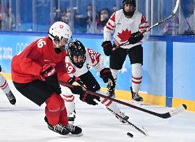 (XHTP)(BEIJING2022)CHINA-BEIJING-OLYMPIC WINTER GAMES-ICE HOCKEY-SEMIFINAL-CAN VS SUI (CN)