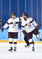 (BEIJING2022)CHINA-BEIJING-OLYMPIC WINTER GAMES-ICE HOCKEY-MEN'S QUALIFICATION PLAY-OFF-DEN VS LAT (CN)