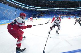 (BEIJING2022)CHINA-BEIJING-OLYMPIC WINTER GAMES-ICE HOCKEY-MEN'S QUALIFICATION PLAY-OFF-DEN VS LAT (CN)