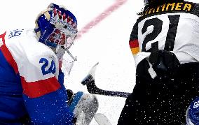 (BEIJING2022)CHINA-BEIJING-OLYMPIC WINTER GAMES-ICE HOCKEY-MEN'S QUALIFICATION PLAYOFF-SVK VS GER (CN)