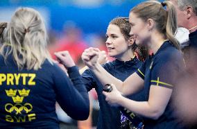 (BEIJING2022)CHINA-BEIJING-WINTER OLYMPIC GAMES-CURLING-WOMEN'S ROUND ROBIN-SWE vs DEN (CN)