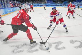 (BEIJING2022)CHINA-BEIJING-OLYMPIC WINTER GAMES-ICE HOCKEY-MEN'S QUALIFICATION PLAYOFF-CZE VS SUI (CN)