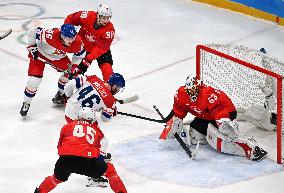 (BEIJING2022)CHINA-BEIJING-OLYMPIC WINTER GAMES-ICE HOCKEY-MEN'S QUALIFICATION PLAYOFF-CZE VS SUI(CN)