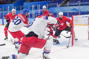 (BEIJING2022)CHINA-BEIJING-OLYMPIC WINTER GAMES-ICE HOCKEY-MEN'S QUALIFICATION PLAYOFF-CZE VS SUI(CN)