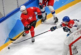 (BEIJING2022)CHINA-BEIJING-OLYMPIC WINTER GAMES-ICE HOCKEY-MEN'S QUALIFICATION PLAYOFF-CZE VS SUI(CN)