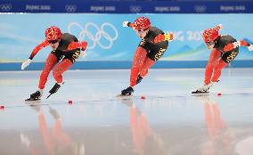 (BEIJING2022)CHINA-BEIJING-OLYMPIC WINTER GAMES-SPEED SKATING-WOMEN'S TEAM PURSUIT (CN)